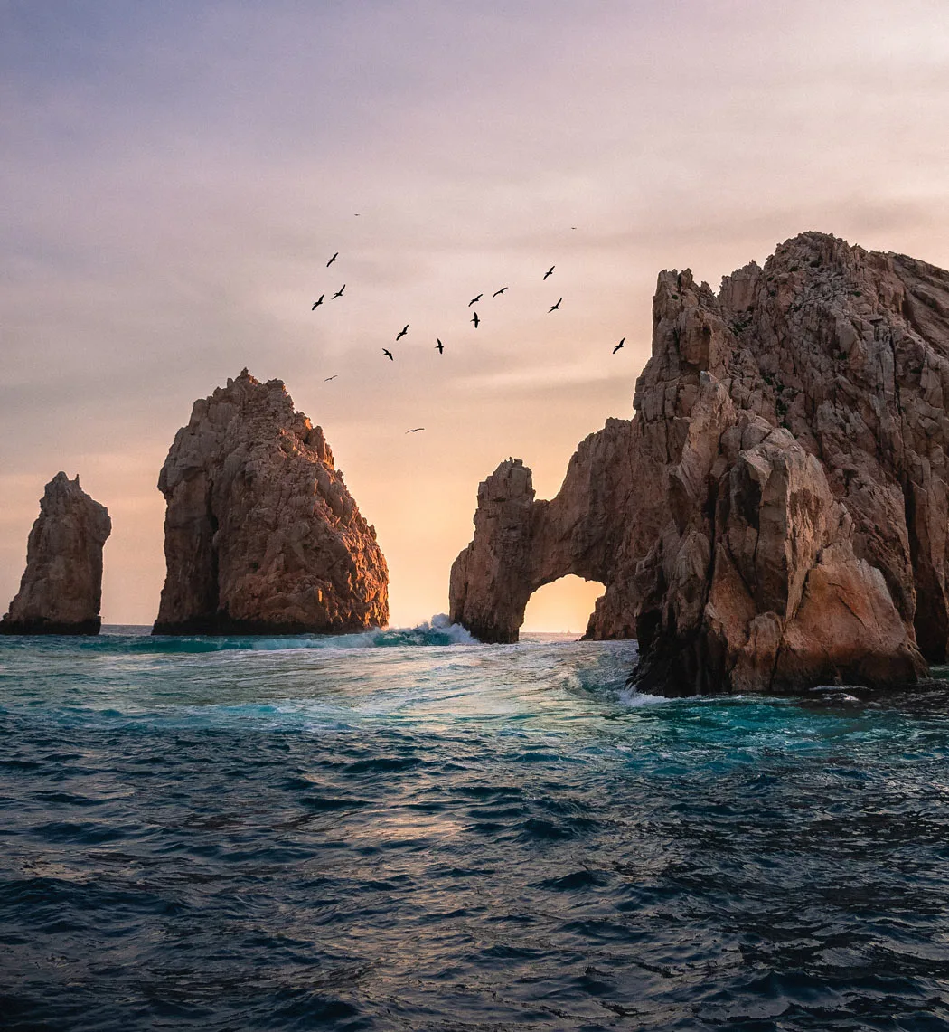 Cabo's famous rock Arch at sunset