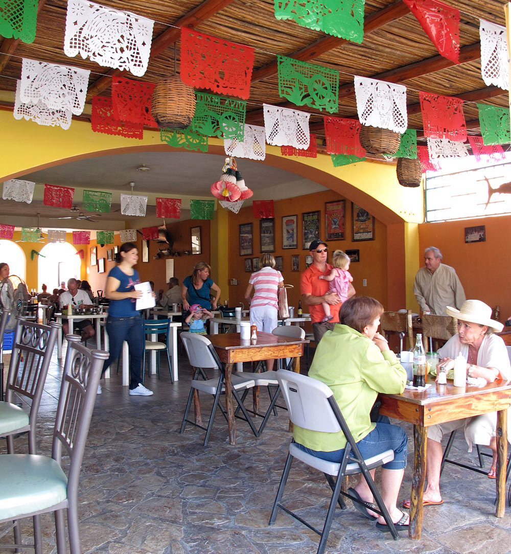 Inside Tacos Gardenias at Cabo San Lucas