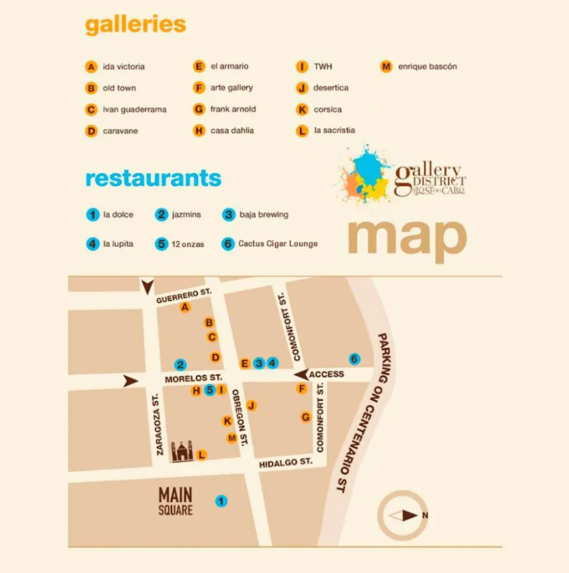 San Jose del Cabo Art Walk Map