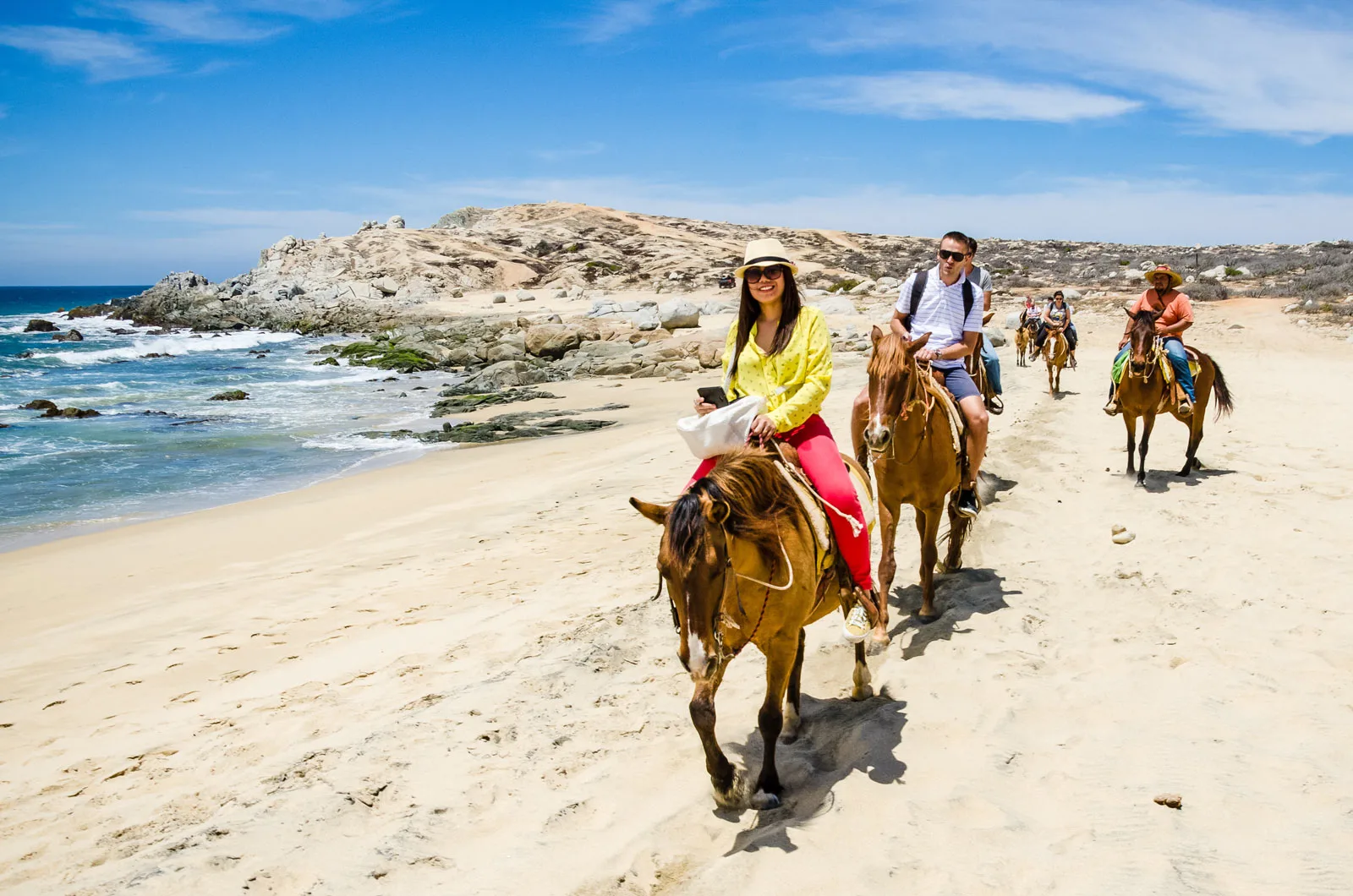Horseback riding on the beach in Los Cabos