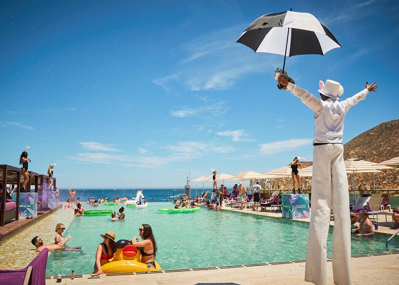 A fun pool party at Breathless, one of the best all-inclusive resorts in Cabo