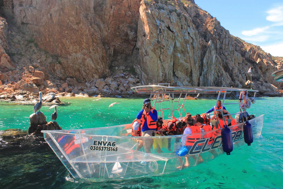 All-clear boat at Land's End, Cabo San Lucas