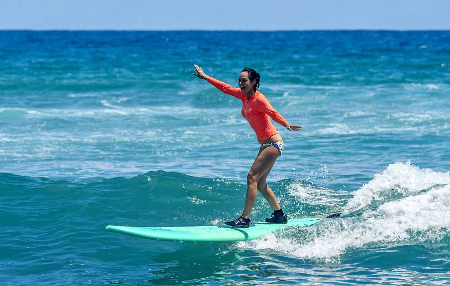 Woman surfer in Cabo San Lucas