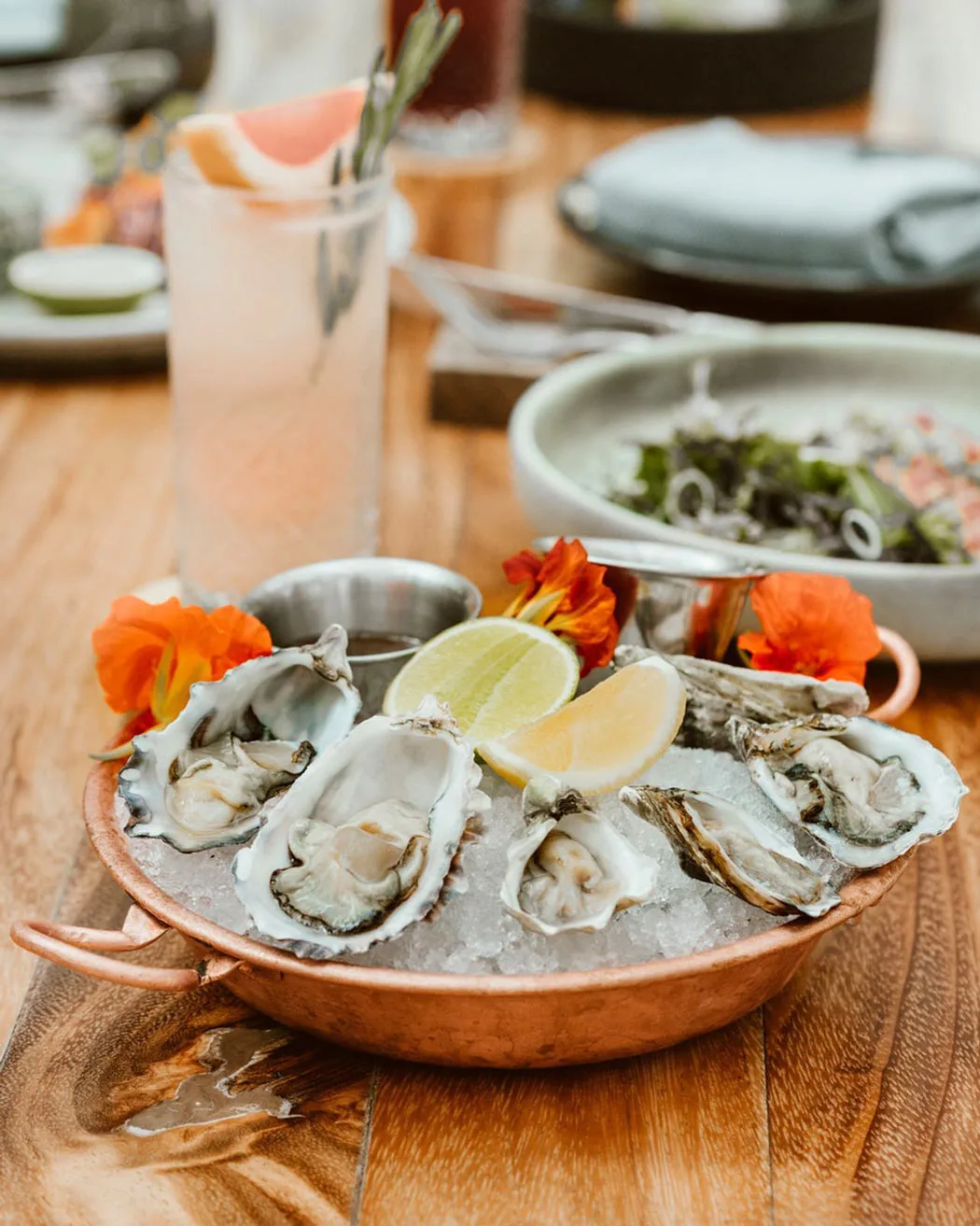 Baja oysters at Acre restaurant