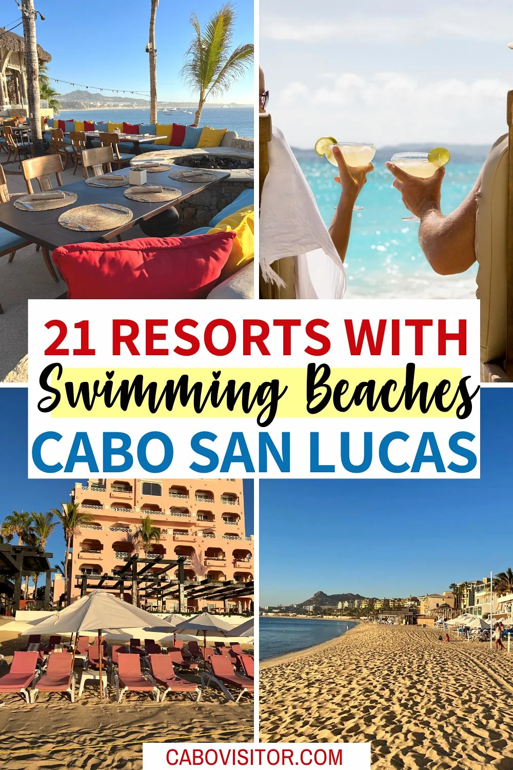 Cabo resorts with swimmable beaches
