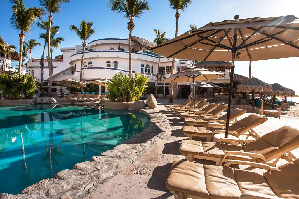 One of two pools at Club Cascadas de Baja
