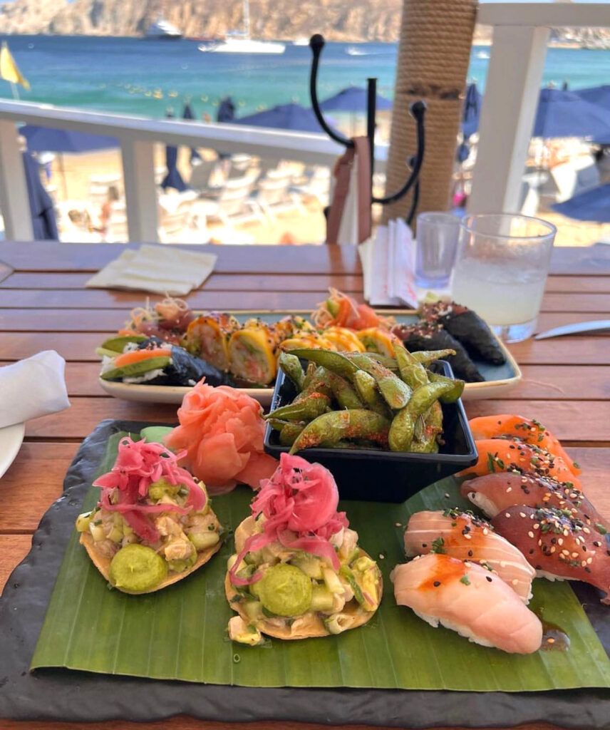 Creative sushi at Corazon Beach Club