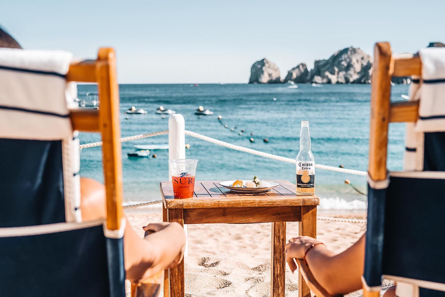 The SUR Beach House is one of the best beach clubs in Cabo San Lucas.
