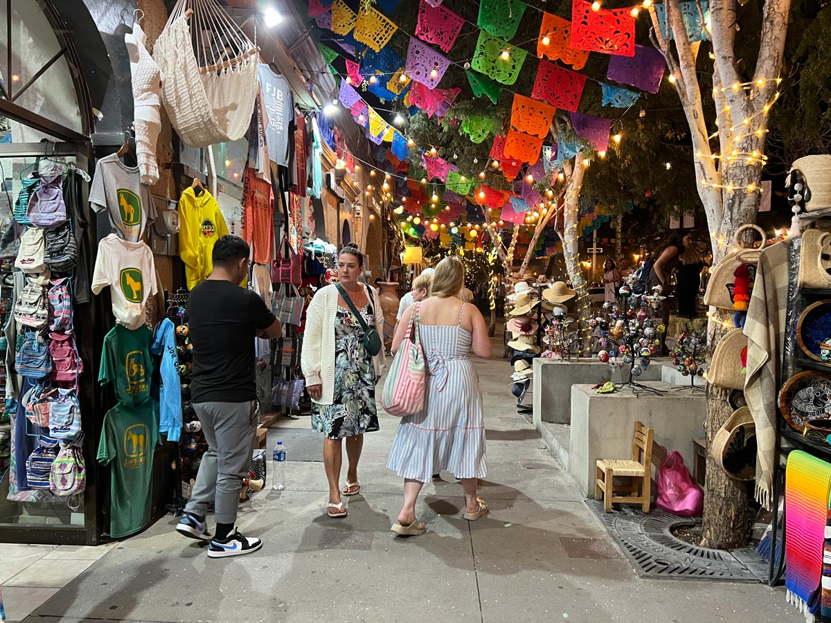 People on the colorful streets in San Jose del Cabo for Art Walk