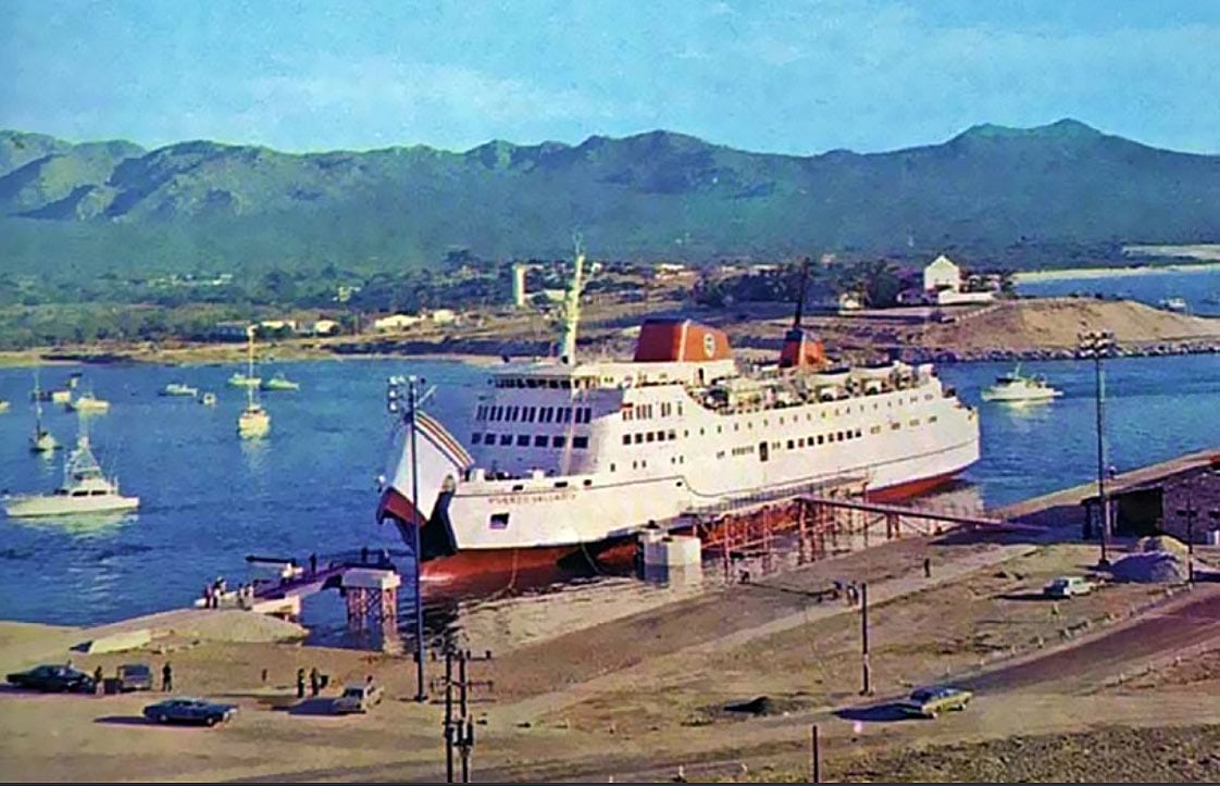 The old ferry from Puerto Vallarta, docked in Cabo San Lucas