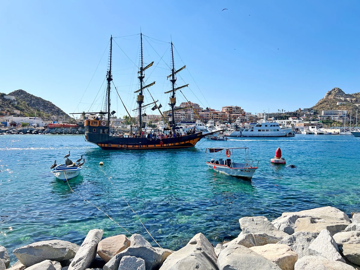 Pirate sailboat in the Cabo San Lucas Marina