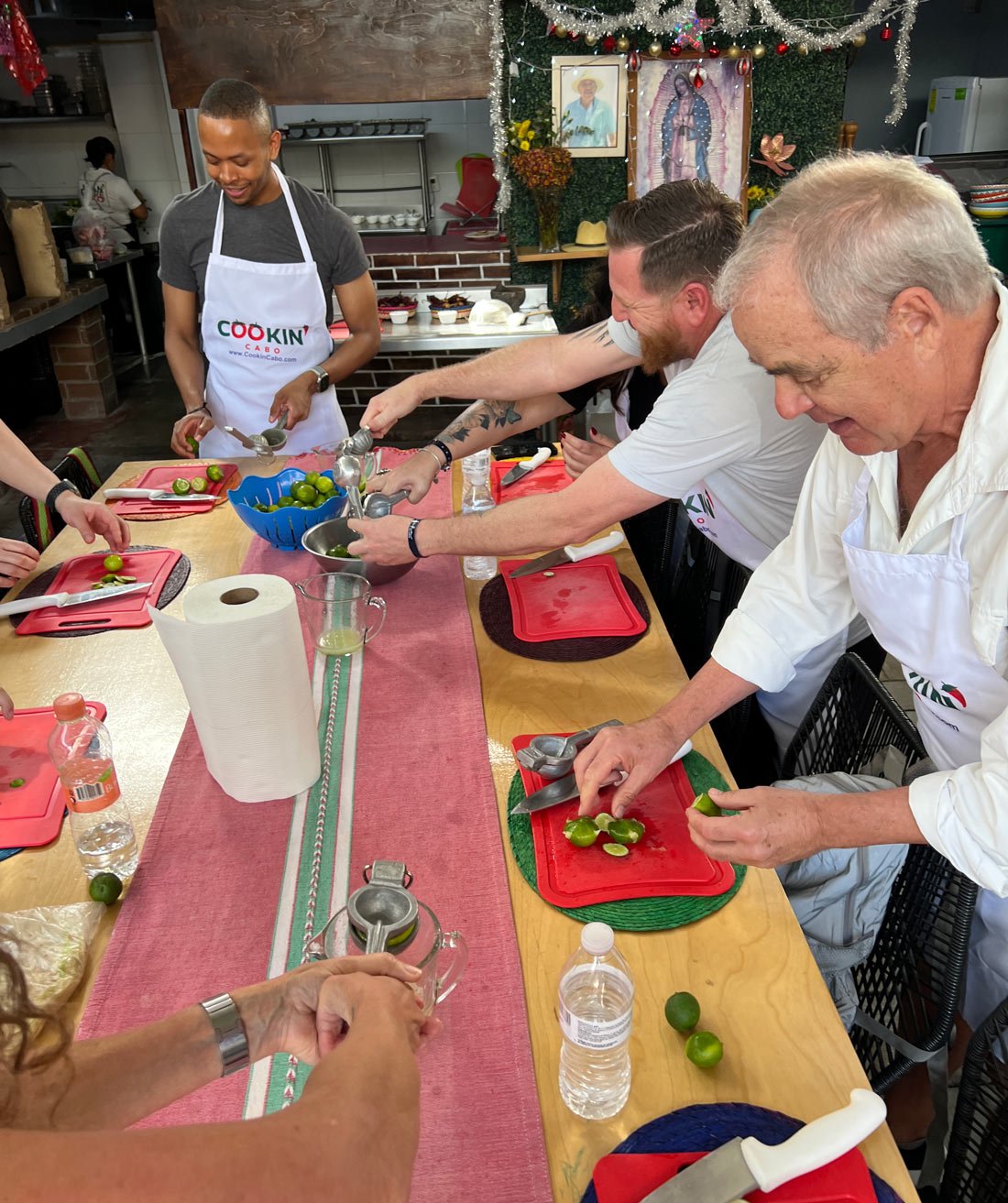 George cutting limes