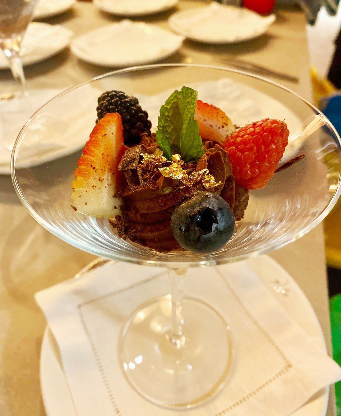 Strawberry and chocolate dessert by private Cabo chef Ivonne Herrera